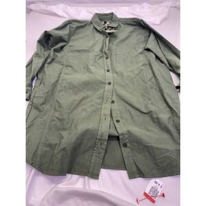 Universal Thread  Long Sleeve Button Down Shirt Size Medium NWT Green  Linen